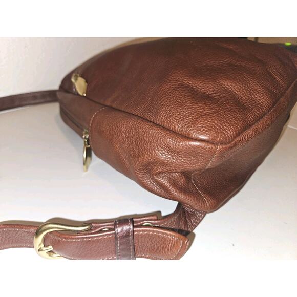 Libaire Leather Backpack Cognac Made in USA - 10x12x4 - Picture 9 of 14